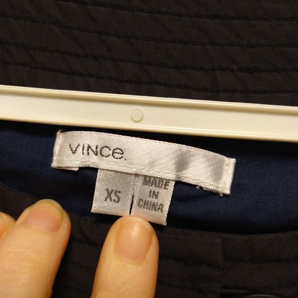 Vince Black Trench Style Belted Crew Neck Jacket - Picture 7 of 15